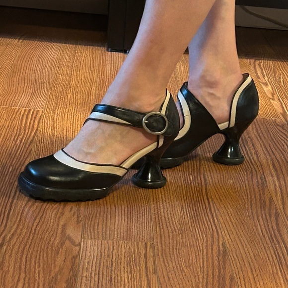 Like New Fluevog Black and White Heels - Picture 3 of 16